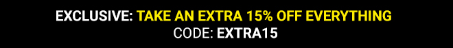Exclusive | Take an Extra 15% off Everything with code EXTRA15