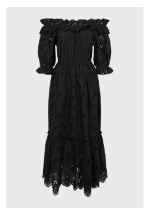 Broderie Off Shoulder Midaxi Dress