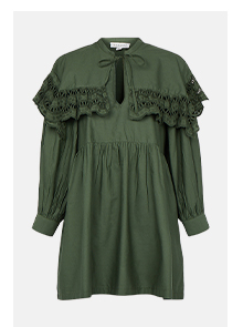 Lace Trim Collar Mini Dress