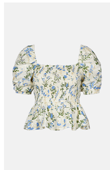 Puff Sleeve Blouse In Floral