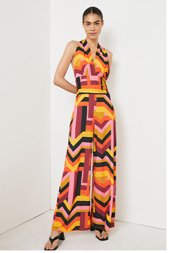 Printed Halter Jumpsuit