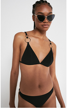 Ring Detail Triangle Bikini Top