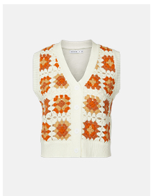 Crochet Knit Button Tank