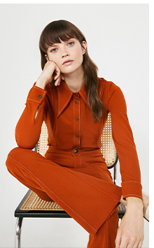 Topstitched Seam Shirt