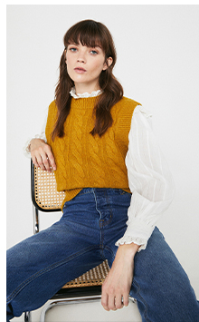 Recycled Cable Knit Vest