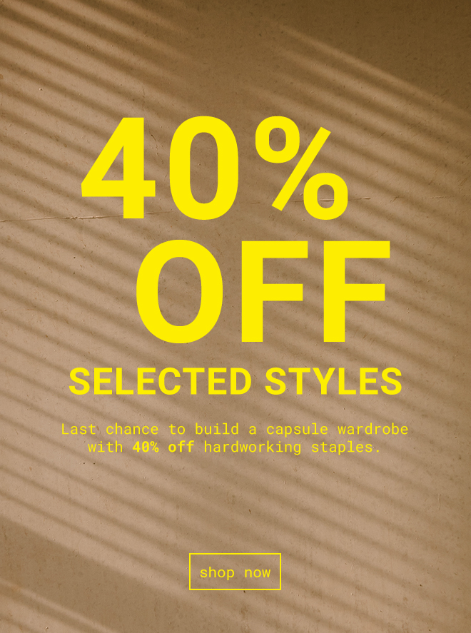 40% Off | Selected Styles Ends Midnight. Shop Now >>