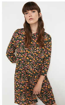Mini Smock Dress In Floral