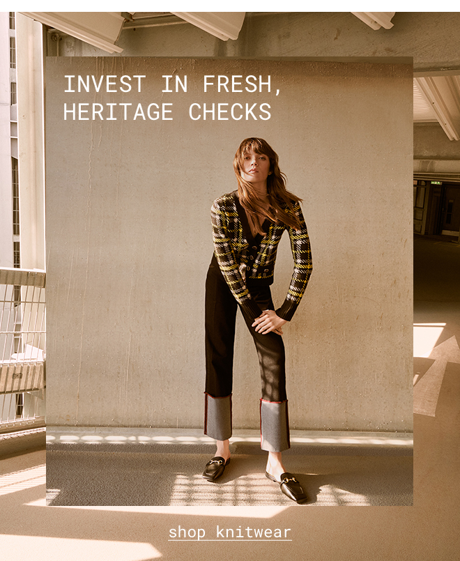 Invest in Fresh, Heritage Checks | Shop Knitwear >>