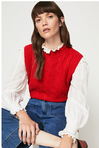 Recycled Cable Knit Vest