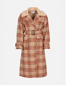 Borg Collar Utility Wool Trench