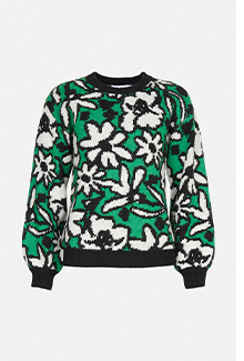 Recycled Abstract Floral Knitted Jumper