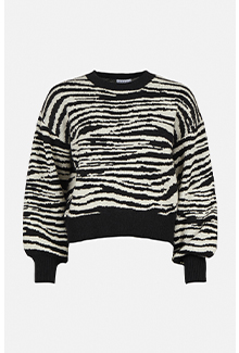  Mono Zebra Jacquard Knit Jumper alternative image Mono Zebra Jacquard Knit Jumper alternative image Mono Zebra Jacquard Knit Jumper alternative image Mono Zebra Jacquard Knit Jumper alternative image Zebra Jacquard Knit Jumper