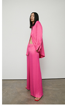 satin wide leg trouser coord