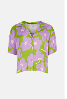 short sleeve resort shirt in floral