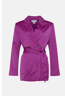 patch pocket belted blazer