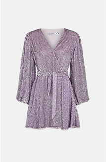 belted sequin mini dress