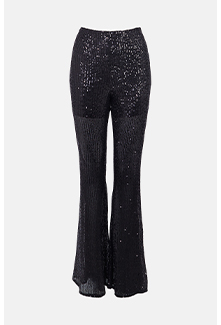 sequin flare trouser