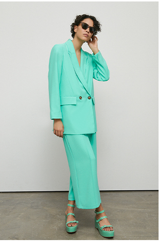 relaxed double breasted blazer