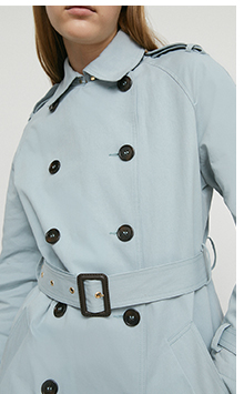 raglan sleeve belted trench