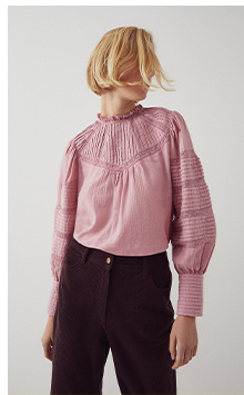 pintuck lace blouse