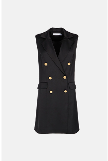 satin blazer dress