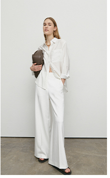 premium tailored wide leg trouser