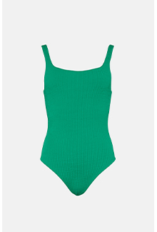 crinkle square neck swimsuit