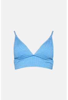 crinkle banded triangle bikini top