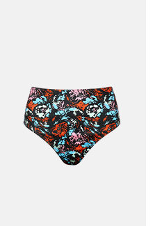 abstract floral high waisted bikini bottoms