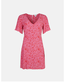 v neck flippy mini dress