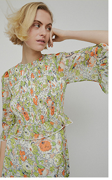 sparkle shirred bodice maxi dress in floral