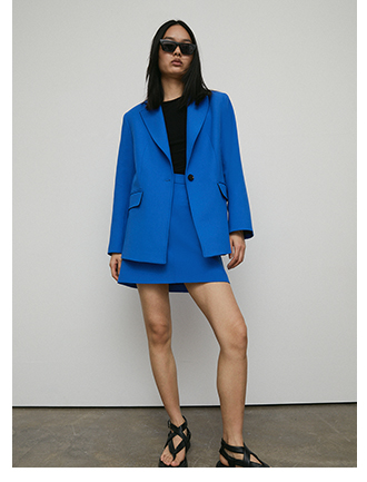 Welt Pocket A Line Mini Skirt