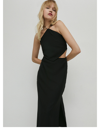 Petite Halter Midi Dress
