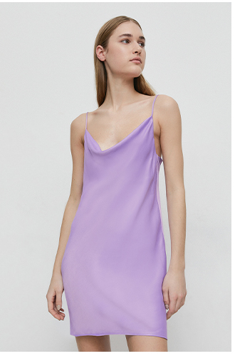 satin mini slip dress