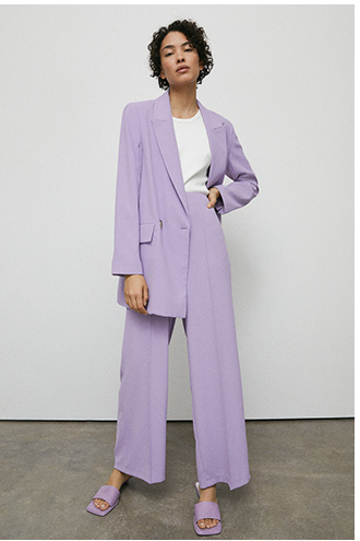 pintuck wide leg trousers