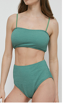 crinkle bandeau bikini top