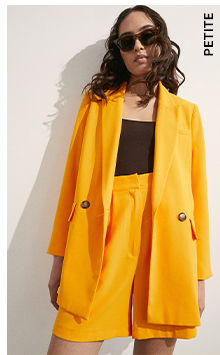 petite relaxed double breasted blazer
