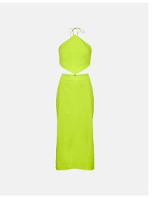 halter midi dress