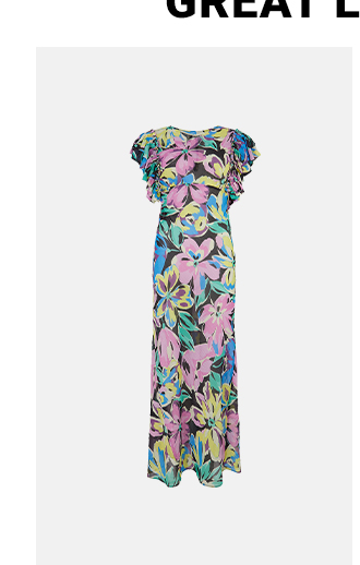 petite ruffle sleeveless maxi dress