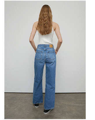 76s denim authentic wide leg jeans