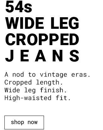 54s Wide Leg Cropped Jeans - Shop Now