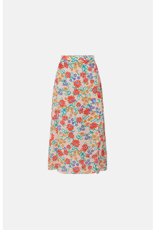 floral midi skirt with side split