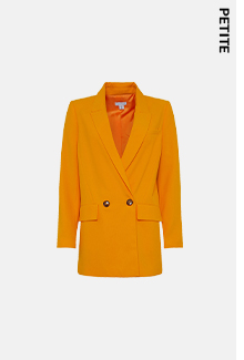 petite relaxed double breasted blazer