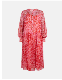 tiered smock midi dress in animal