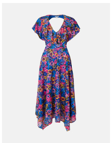 floral lace midi dress