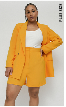 Plus Size Fluid Tailored City Short