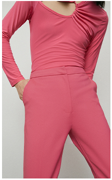 Compact Cotton Slim Leg Trouser