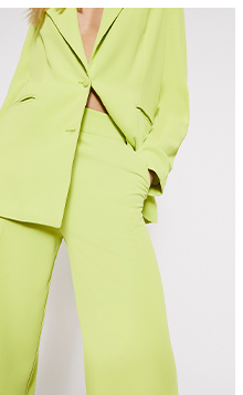 Elastic Back Wide Leg Trouser