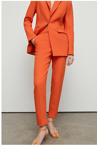 premium tailoring high waist slim leg trouser