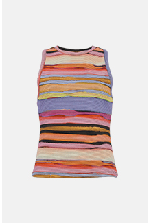 multi stripe racer vest